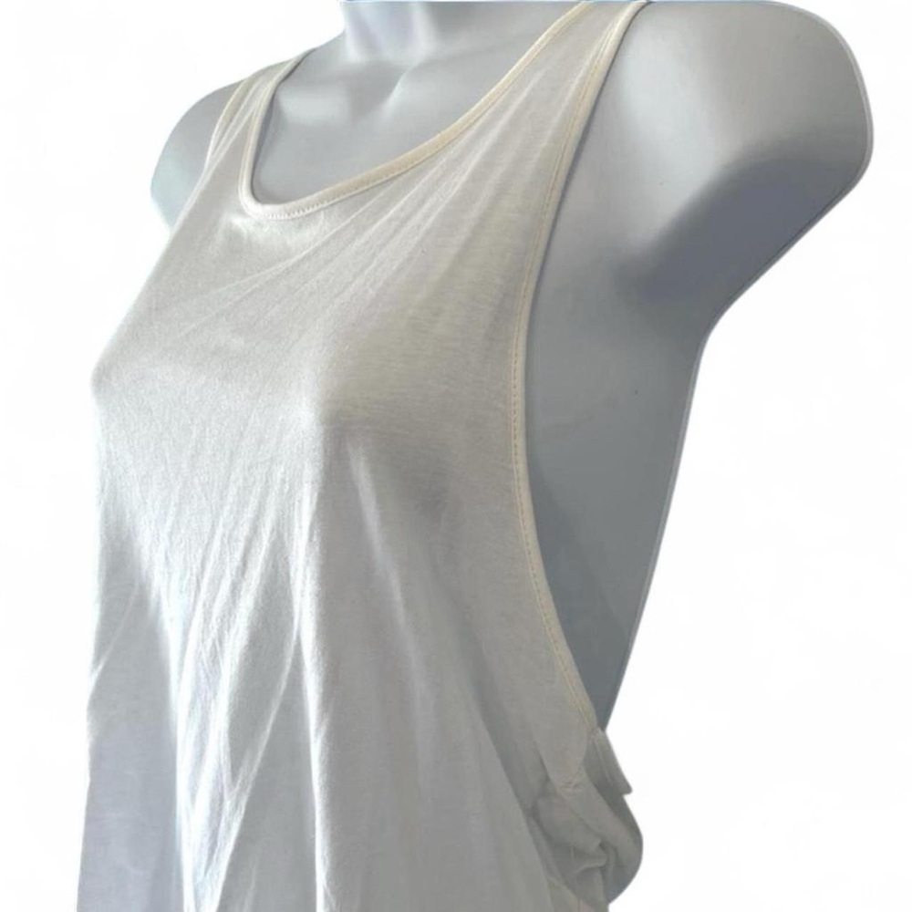 Sporty Preppy Activewear Fabletics White Strappy Athleisure Tank Top - Picture 4 of 6